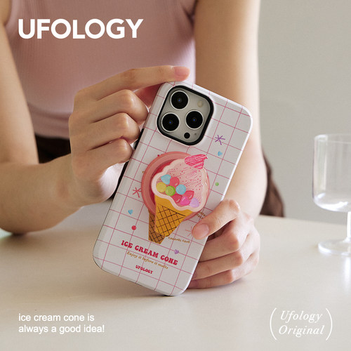 Ufology原创磁吸夏天适用iPhone15promax手机壳14pro苹果13冰激凌12全包11二合一菲林16pro支架卡包新款夏天