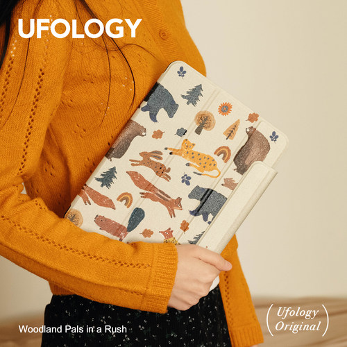 Ufology原创适用ipadair7保护壳pro11寸平板mini6/7保护套air4/5/6磁吸全包笔槽13寸苹果8/9/10/11代动物秋冬