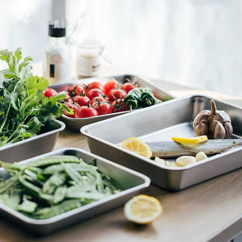 睿思加厚不锈钢日式托盘