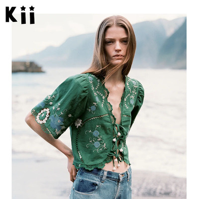 SeaNewYork花朵刺绣开衫上衣