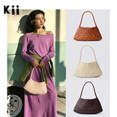 Kii正品 在途Dragon Diffusion通勤手工牛皮编织包菜篮手提包8943