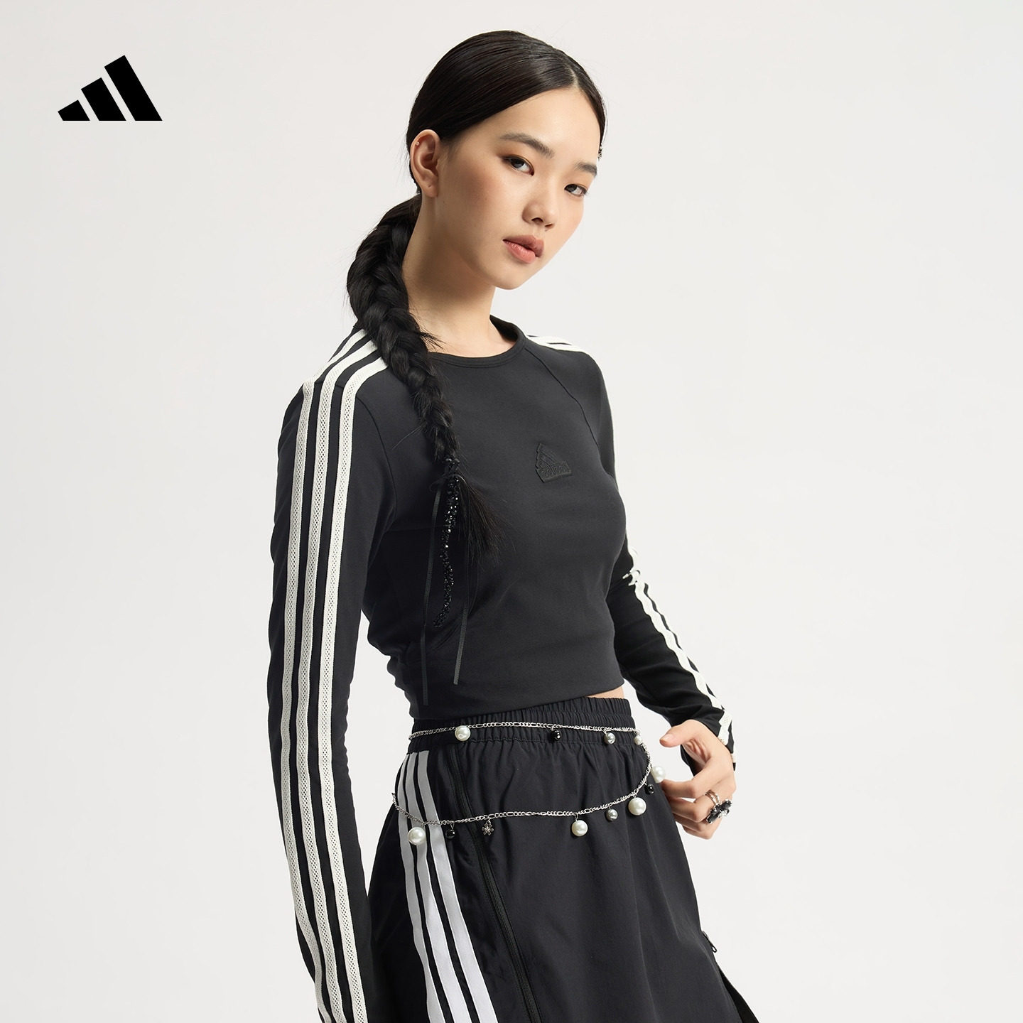 休闲修身圆领长袖T恤女装秋季adidas阿迪达斯官方轻运动JN0755,运动服/休闲服装,运动T恤,淘宝优惠券,粉丝福利购,淘宝优惠卷