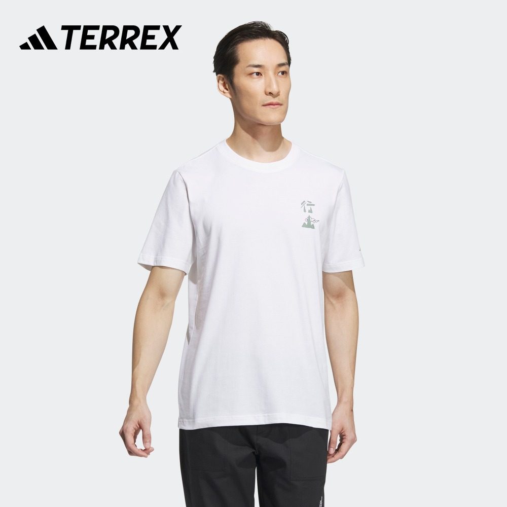 印花户外运动圆领短袖t恤男女夏adidas阿迪达斯官方terrex iu1264