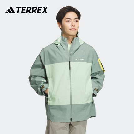 国家地理联名GORE-TEX防水透汽户外3L冲锋衣adidas阿迪达斯TERREX