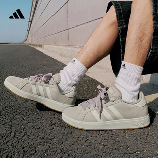 00s休闲低帮板鞋 「面包鞋 BASE COURT 男女adidas阿迪达斯 」GRAND