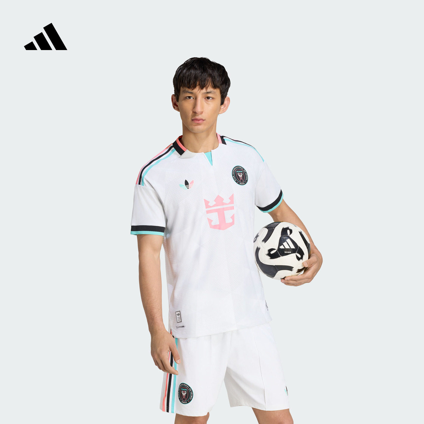 迈阿密国际第二客场球员版足球短袖球衣男装adidas阿迪达斯官方