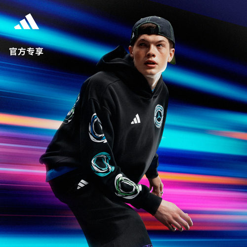 阿迪达斯男女F1车队宽松连帽卫衣