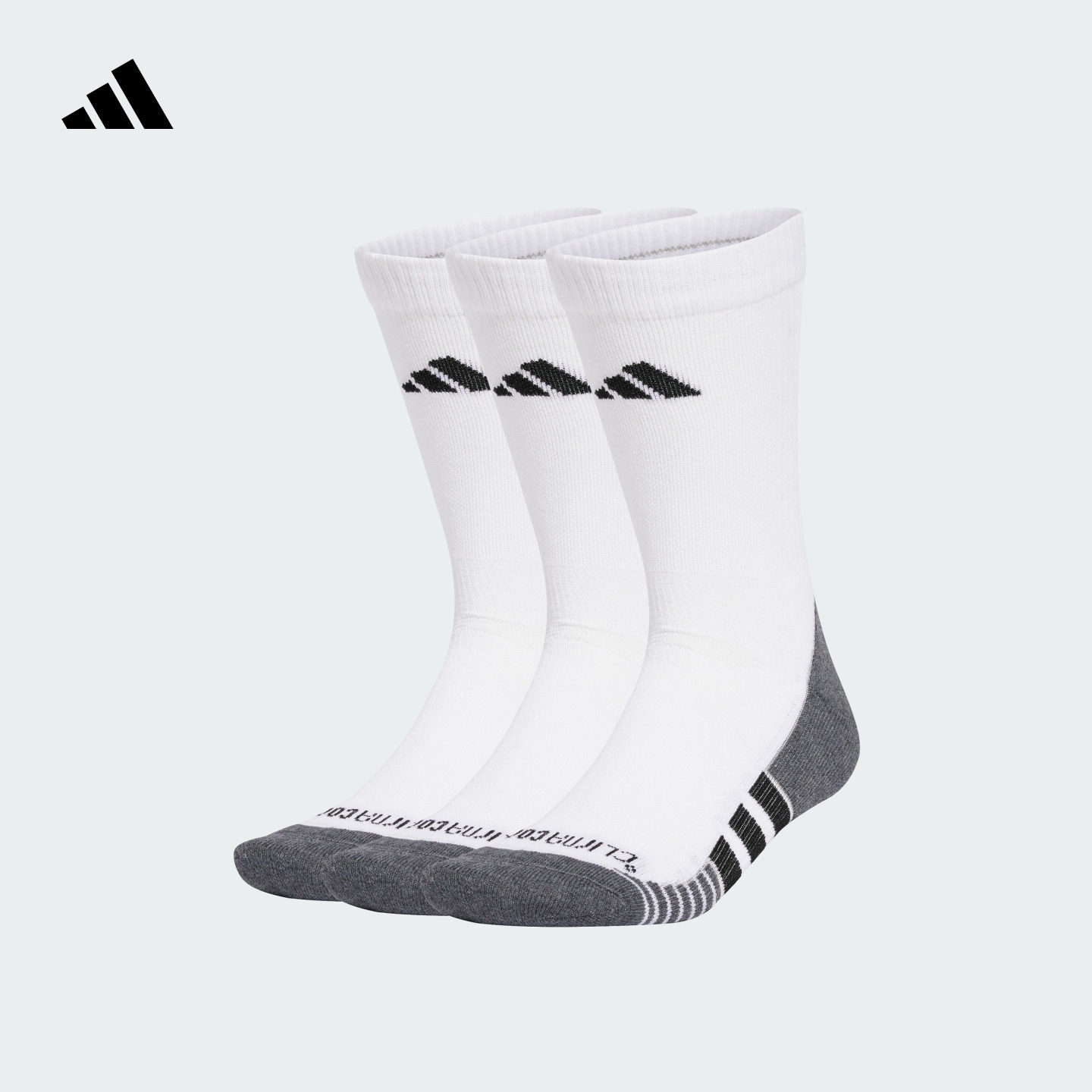 3双装CLIMACOOL毛巾底加厚中帮训练袜男女adidas阿迪达斯官方