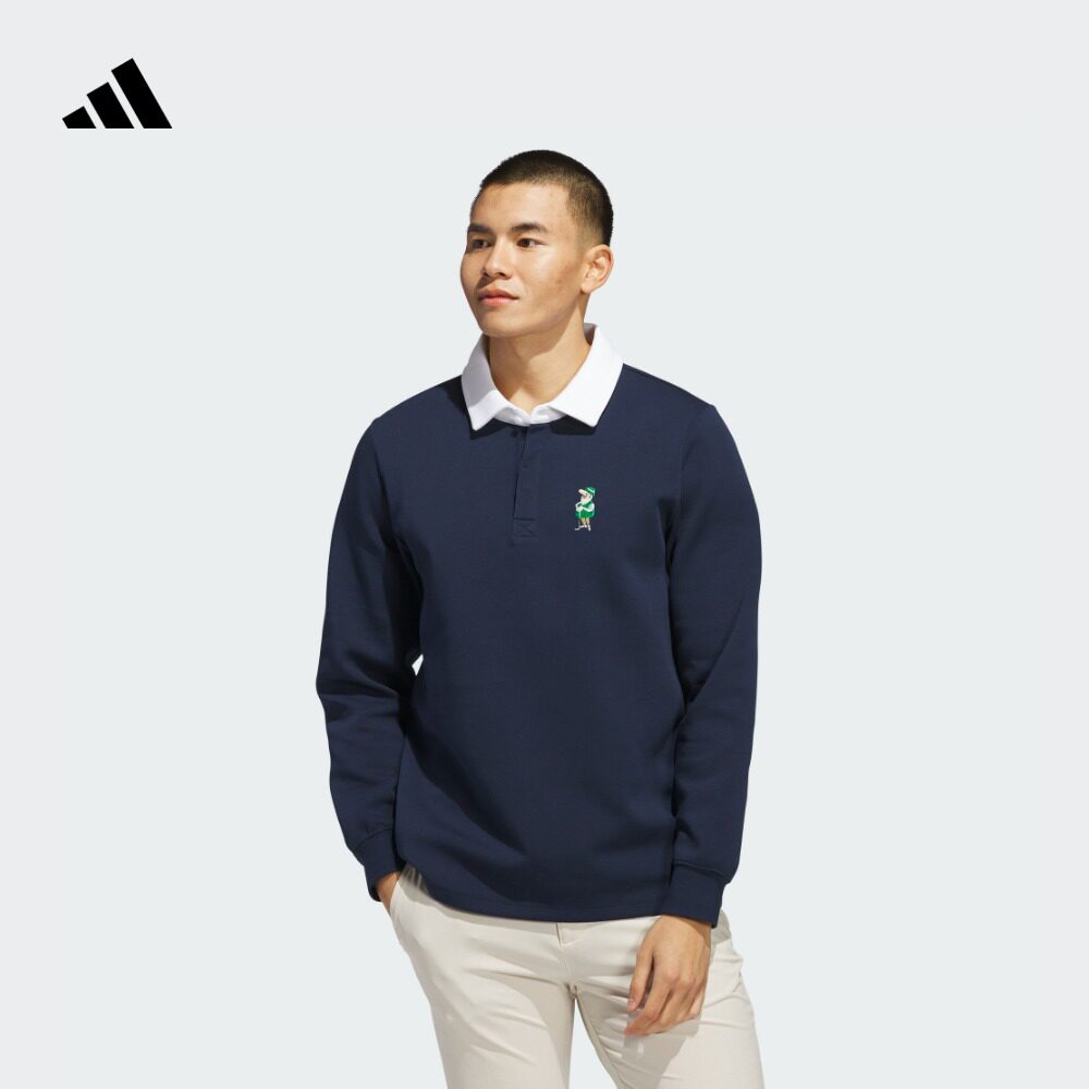 高尔夫运动长袖POLO衫男装新款adidas阿迪达斯官方JN8027