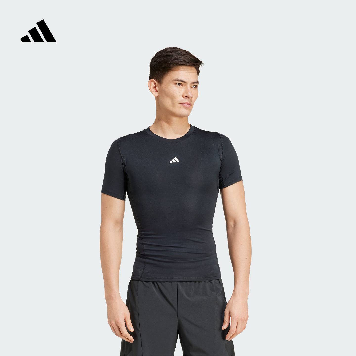 速干运动健身上衣圆领短袖T恤男装夏季adidas阿迪达斯官方