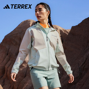 拒水防风户外连帽夹克外套女装秋季adidas阿迪达斯TERREX
