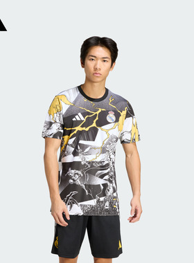 皇家马德里速干足球训练短袖球衣男装新款adidas阿迪达斯官方