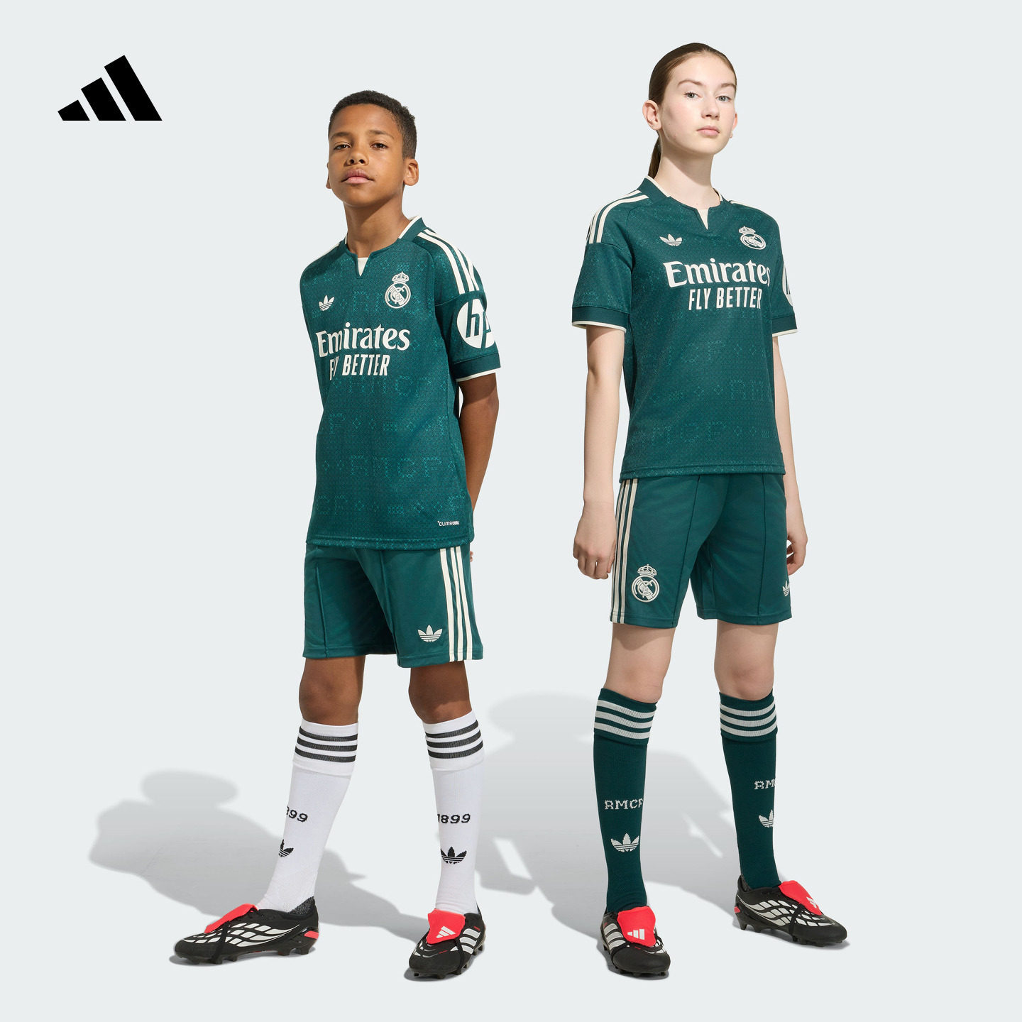 皇马客场球迷版足球速干短裤男大童夏季新款adidas阿迪达斯官方