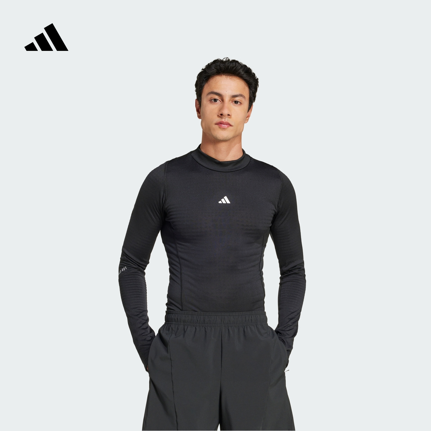 舒适紧身运动健身上衣长袖训练服T恤男装adidas阿迪达斯官方