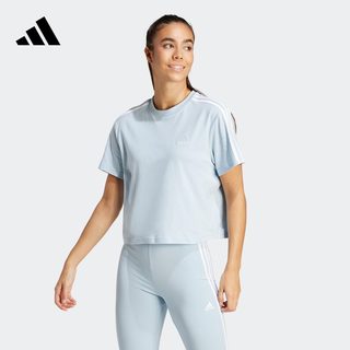 基础款宽松短款休闲圆领短袖T恤女夏季adidas阿迪达斯官方轻运动