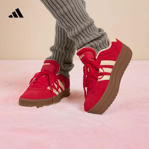 T头鞋阿迪达斯女厚底增高板鞋