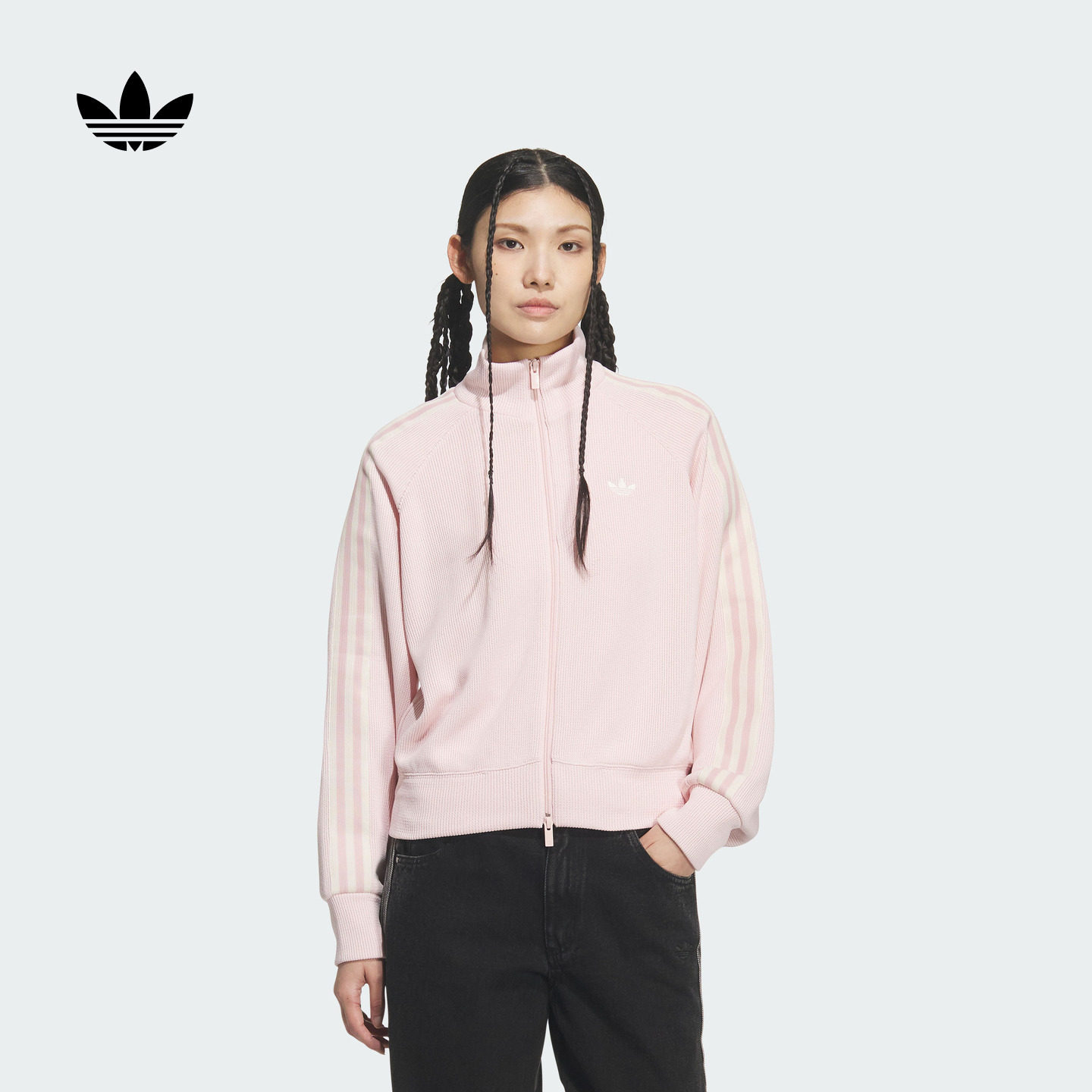 复古舒适时尚百搭针织宽松运动夹克外套女装adidas阿迪达斯三叶草,运动服/休闲服装,运动茄克/外套,淘宝优惠券,粉丝福利购,淘宝优惠卷