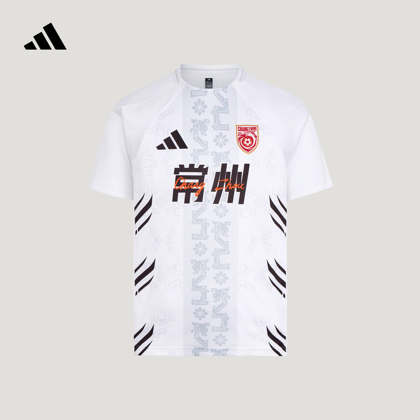 2026江苏省城市足球联赛苏超常州队速干短袖球衣adidas阿迪达斯 - 实物图