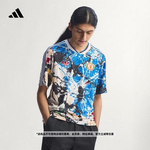 新款 球衣男装 adidas阿迪达斯三叶草 短袖 曼联复古足球休闲文化修身