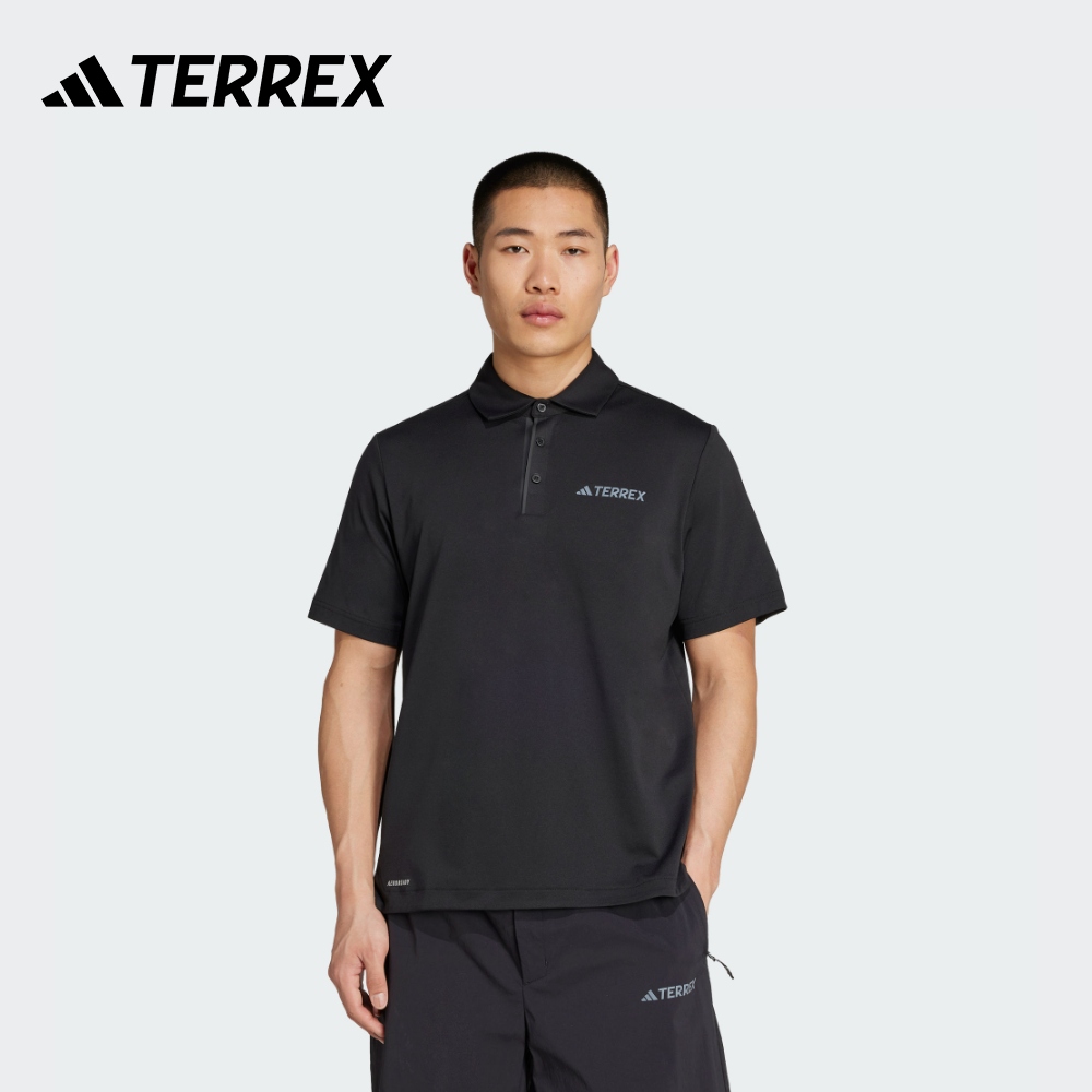 阿迪达斯TERREX速干户外短袖POLO