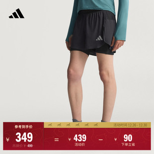 速干二合一跑步运动短裤 adidas阿迪达斯官方KE2286 男装