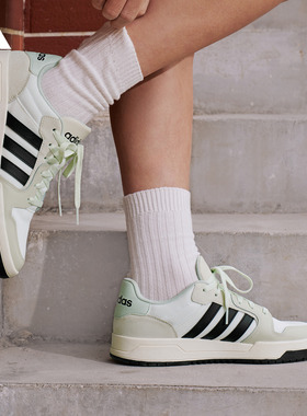 ENTRAP少年感复古篮球风板鞋男女新款adidas阿迪达斯官方轻运动