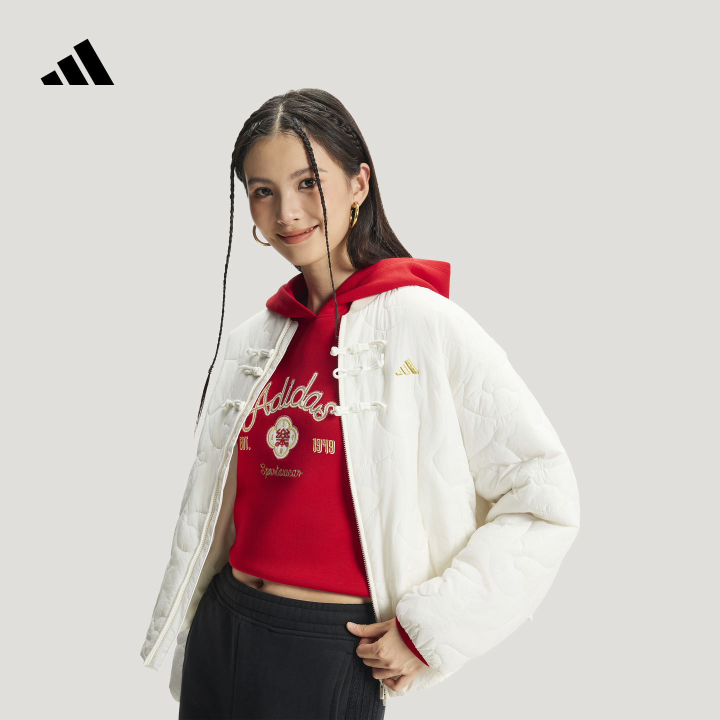 阿迪达斯女子棉服adidas