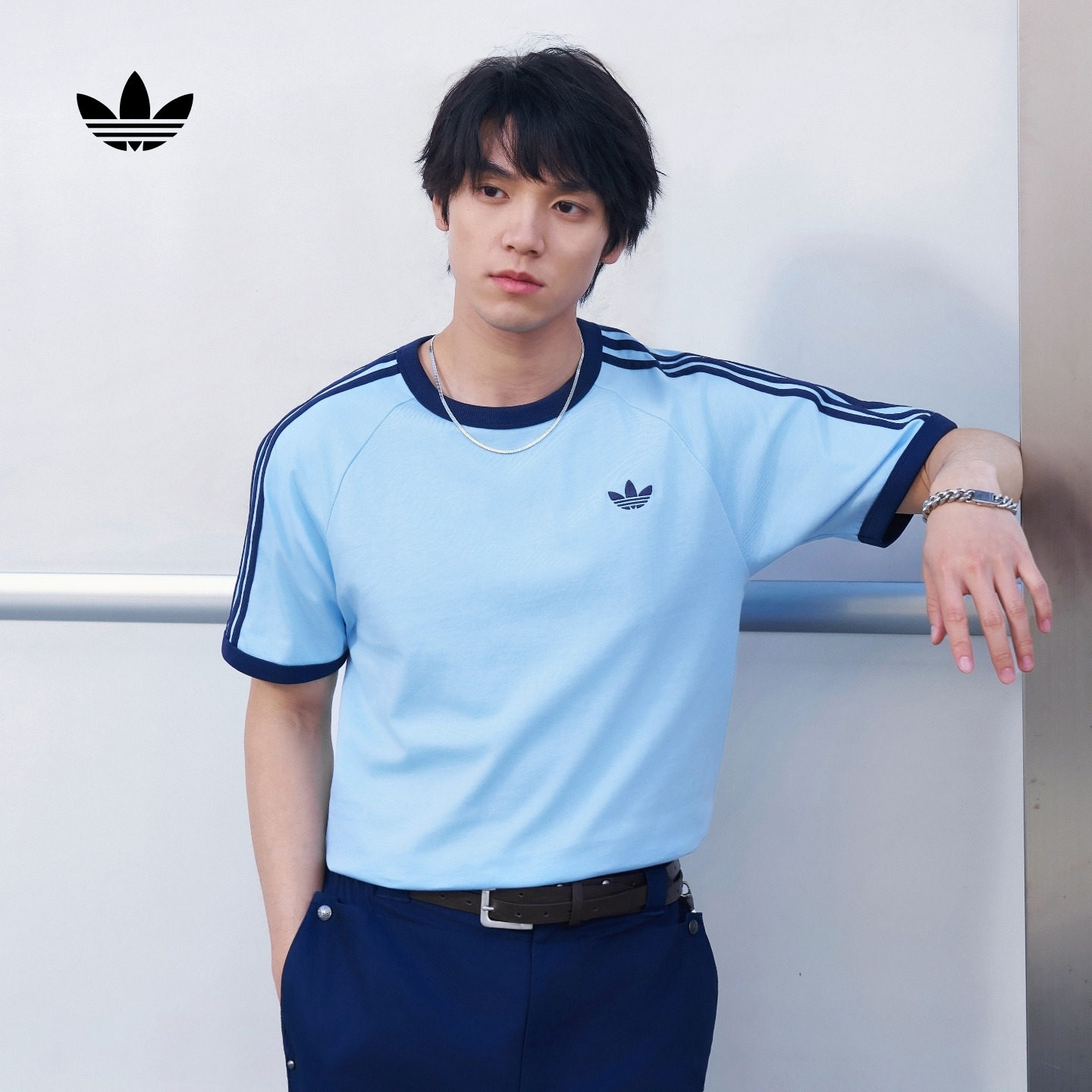 简约针织亲肤运动短袖上衣T恤男装新款adidas阿迪达斯官方三叶草