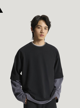 FOS系列假两件休闲长袖T恤男新款adidas阿迪达斯官方轻运动KU5303