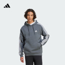 休闲加绒加厚连帽卫衣套头衫 秋冬adidas阿迪达斯官方轻运动 男装