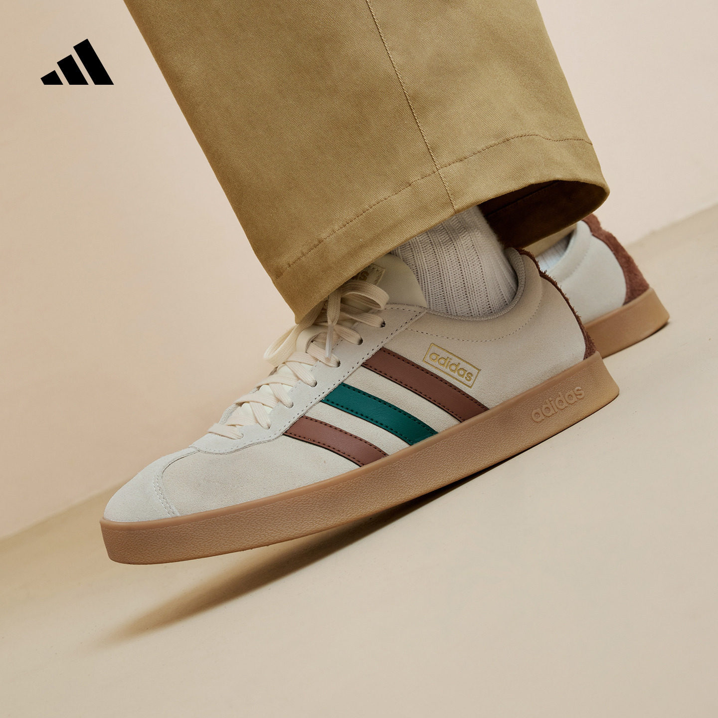 T头鞋 VL COURT复古休闲板鞋德训鞋男女adidas阿迪达斯官方轻运动 - adidas官方旗舰店