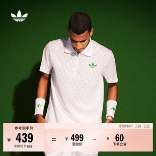 速干复古网球风运动短袖POLO衫男装夏季adidas阿迪达斯三叶草