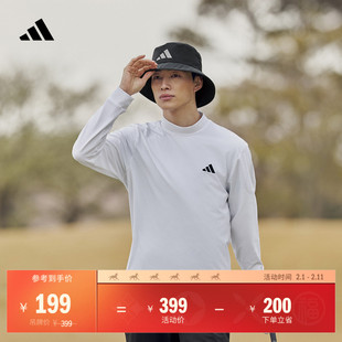 速干保暖宽松半高领高尔夫运动长袖T恤男装adidas阿迪达斯JL7941