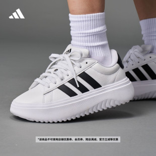 女子adidas阿迪达斯轻运动 PLATFORM厚底增高休闲板鞋 GRAND COURT