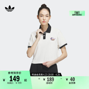 KINGDOM合作运动短袖 MONKEY 夏季 女装 adidas阿迪达斯三叶草 POLO衫