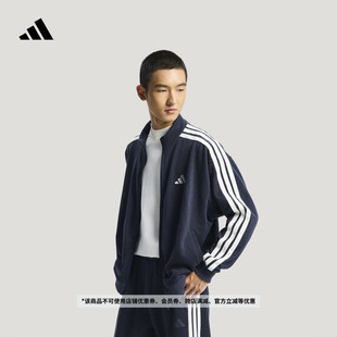 adidas阿迪达斯轻运动 新款 休闲时尚 三条纹仿牛仔夹克薄外套男装