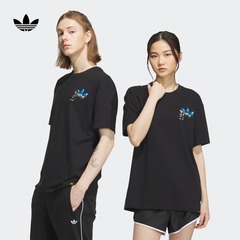 MONKEY KINGDOM合作情侣款运动短袖T恤男女adidas阿迪达斯三叶草