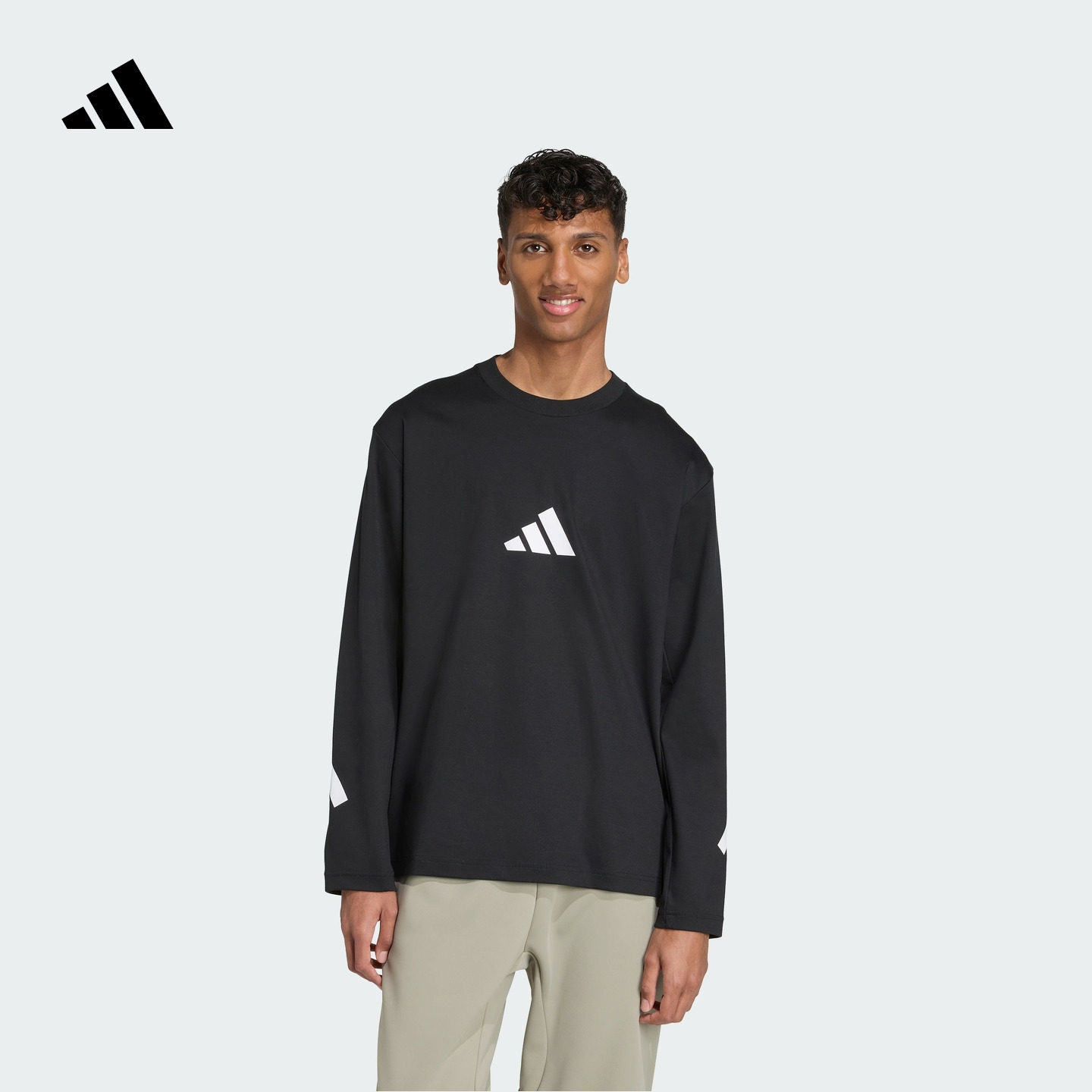 ADIDAS ZNE系列黑标制服凉感休闲宽松长袖T恤男阿迪达斯轻运动,运动服/休闲服装,运动T恤,淘宝优惠券,粉丝福利购,淘宝优惠卷