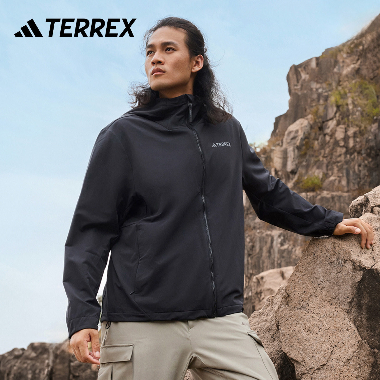 户外舒适连帽软壳衣男装秋季adidas阿迪达斯官方TERREX IL9011