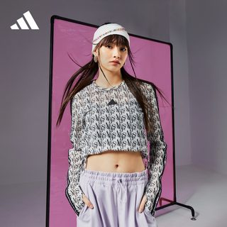 休闲短款印花长袖T恤女装春夏adidas阿迪达斯官方轻运动JI9790