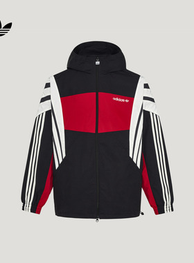 时尚舒适运动连帽夹克外套男新款adidas阿迪达斯官方三叶草KW4809