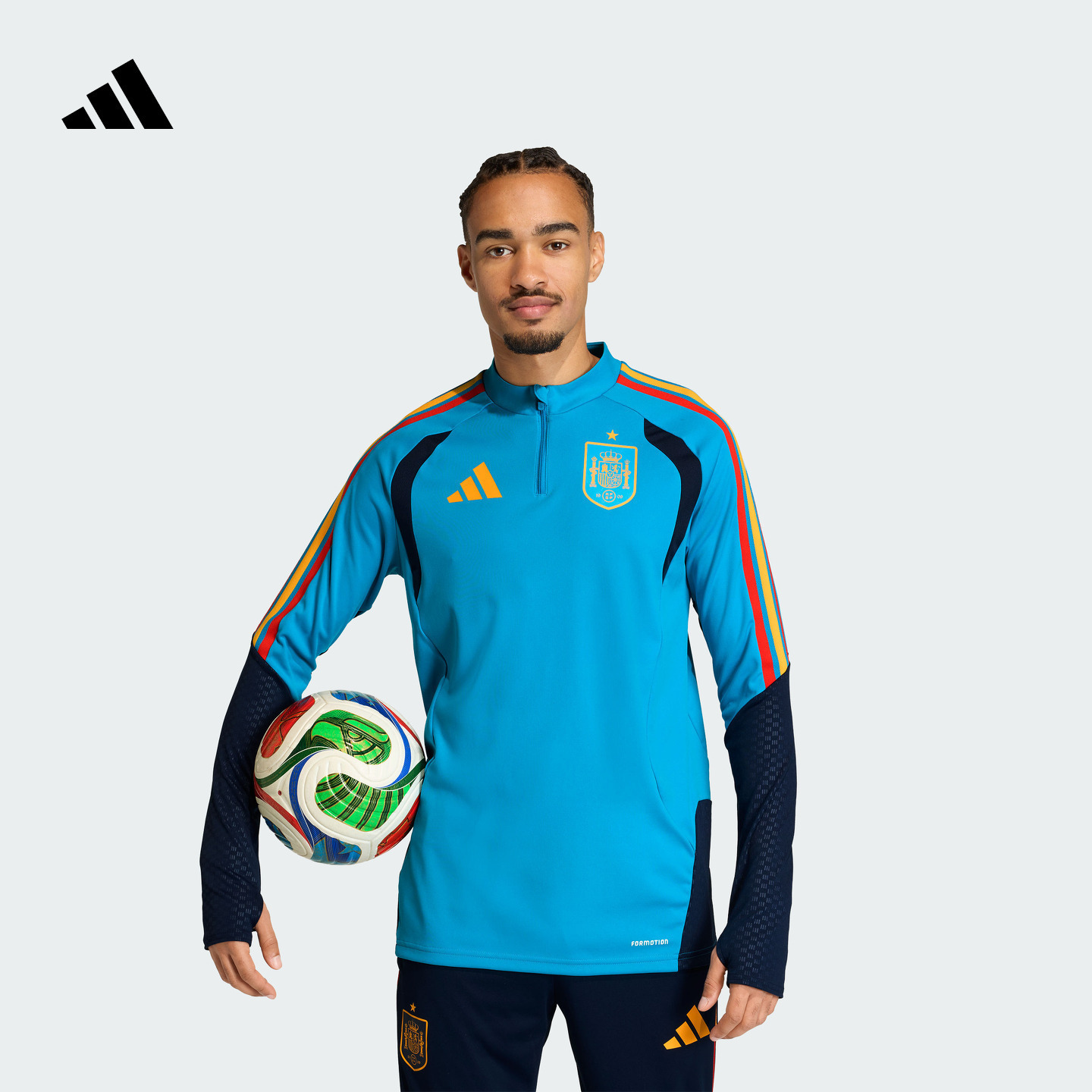 西班牙队足球训练服男装秋冬新款adidas阿迪达斯官方KA8196