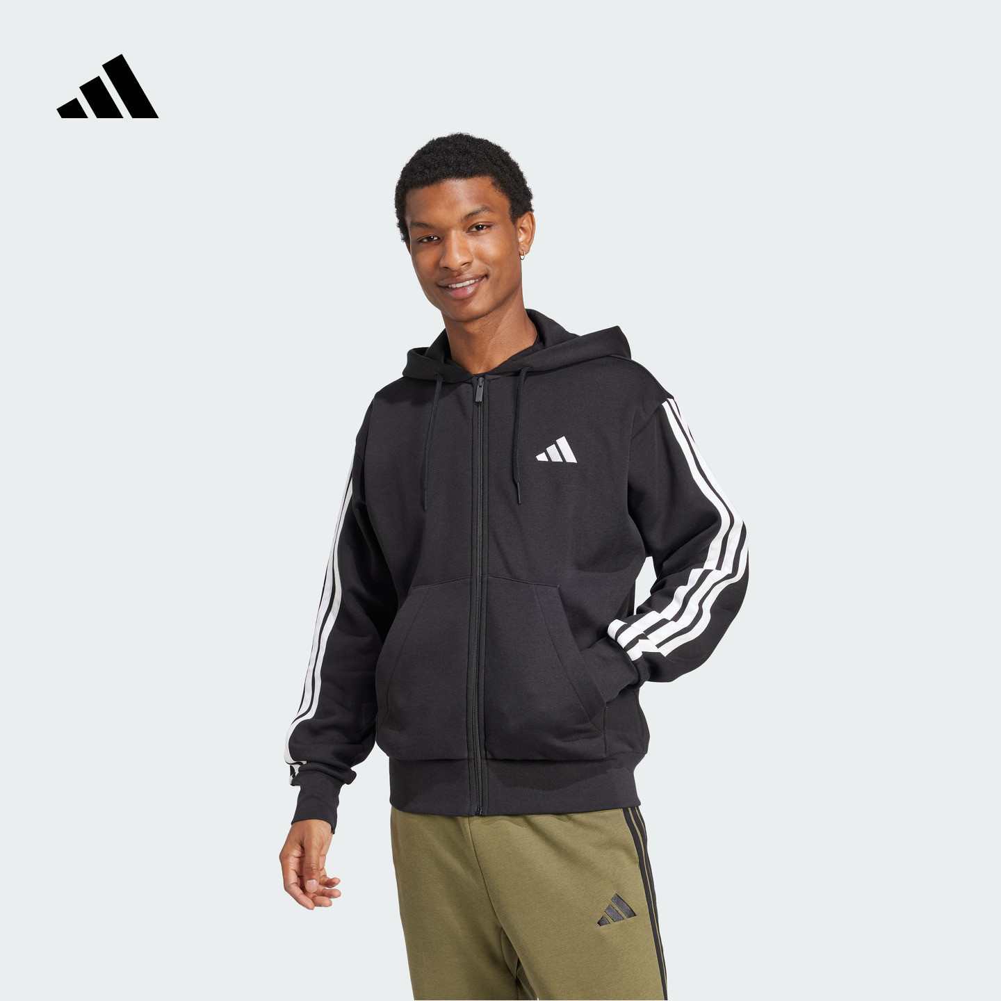 阿迪达斯男子连帽夹克外套