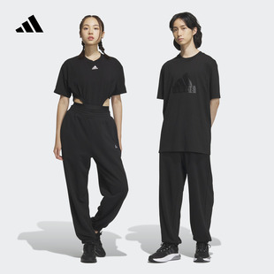 adidas阿迪达斯轻运动IV7588 男女秋季 情侣款 舒适毛圈束脚运动裤