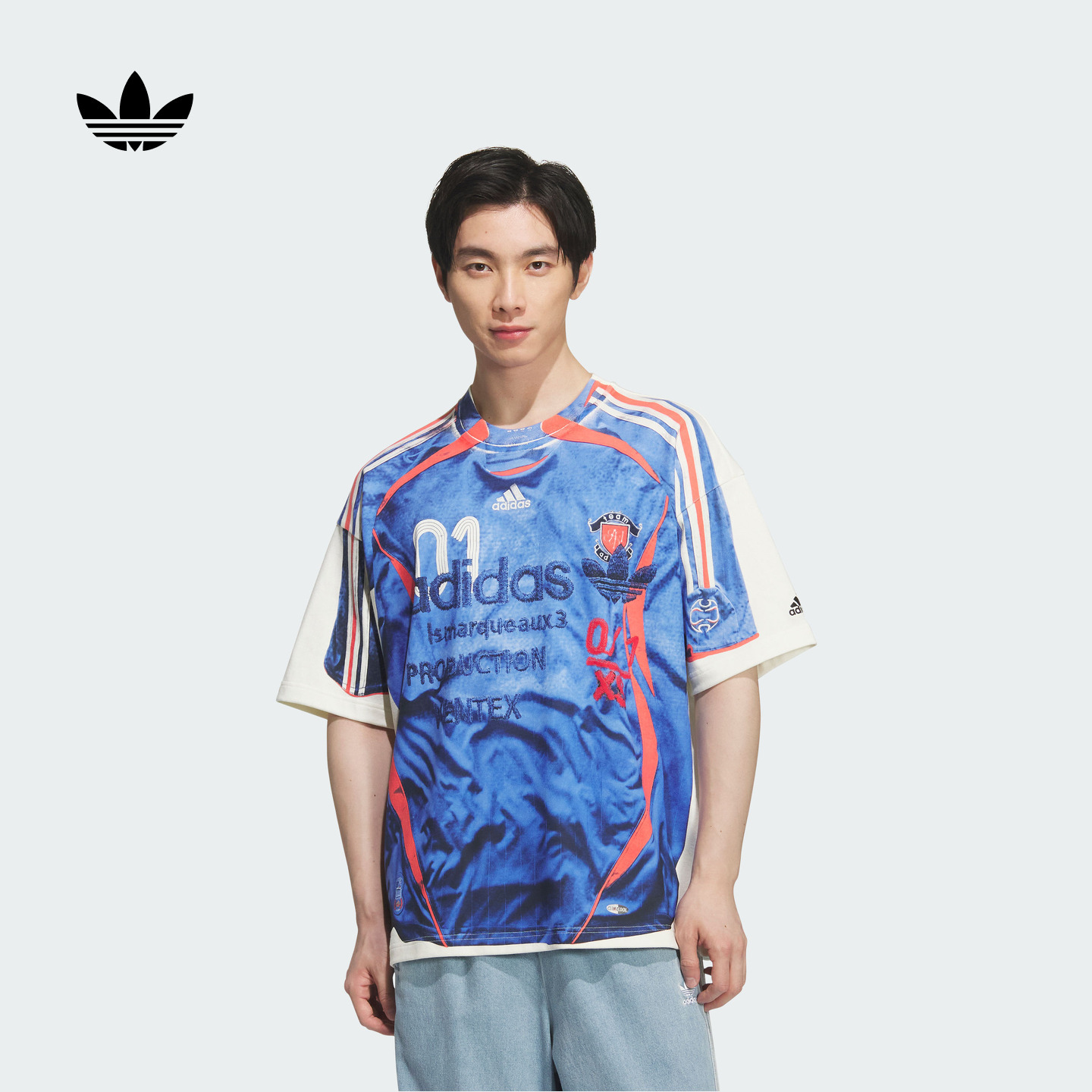 阿迪达斯三叶草纯棉宽松短袖T恤