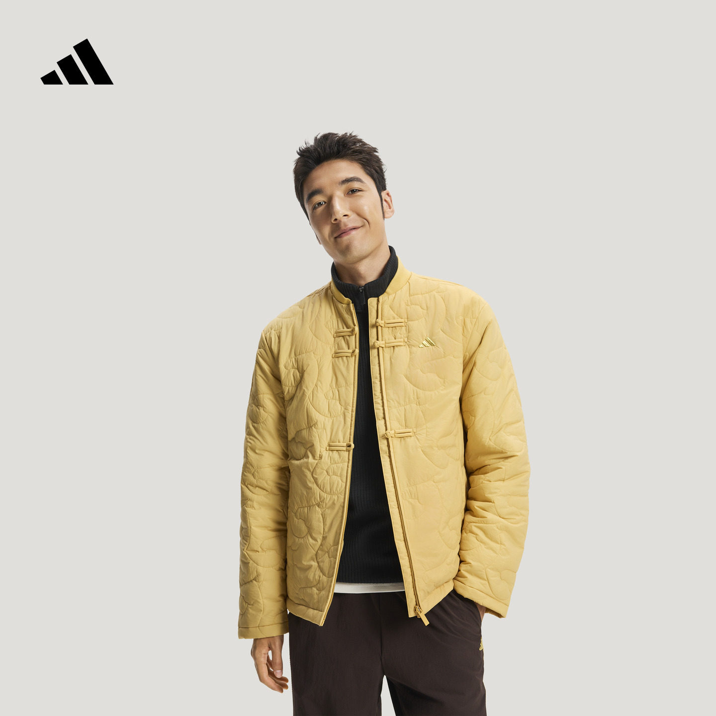 新年款新中式拒水柔软保暖棉服外套男女冬季adidas阿迪达斯轻运动