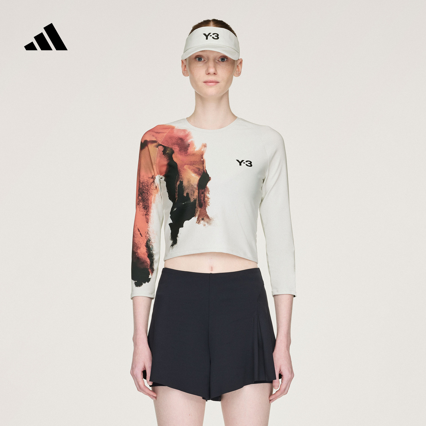 阿迪达斯系列女Y-3合作款速干T恤