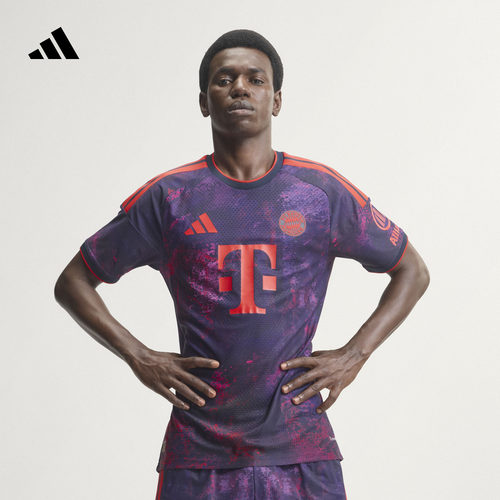 拜仁慕尼黑第二客场球员版足球速干短袖球衣男装adidas阿迪达斯