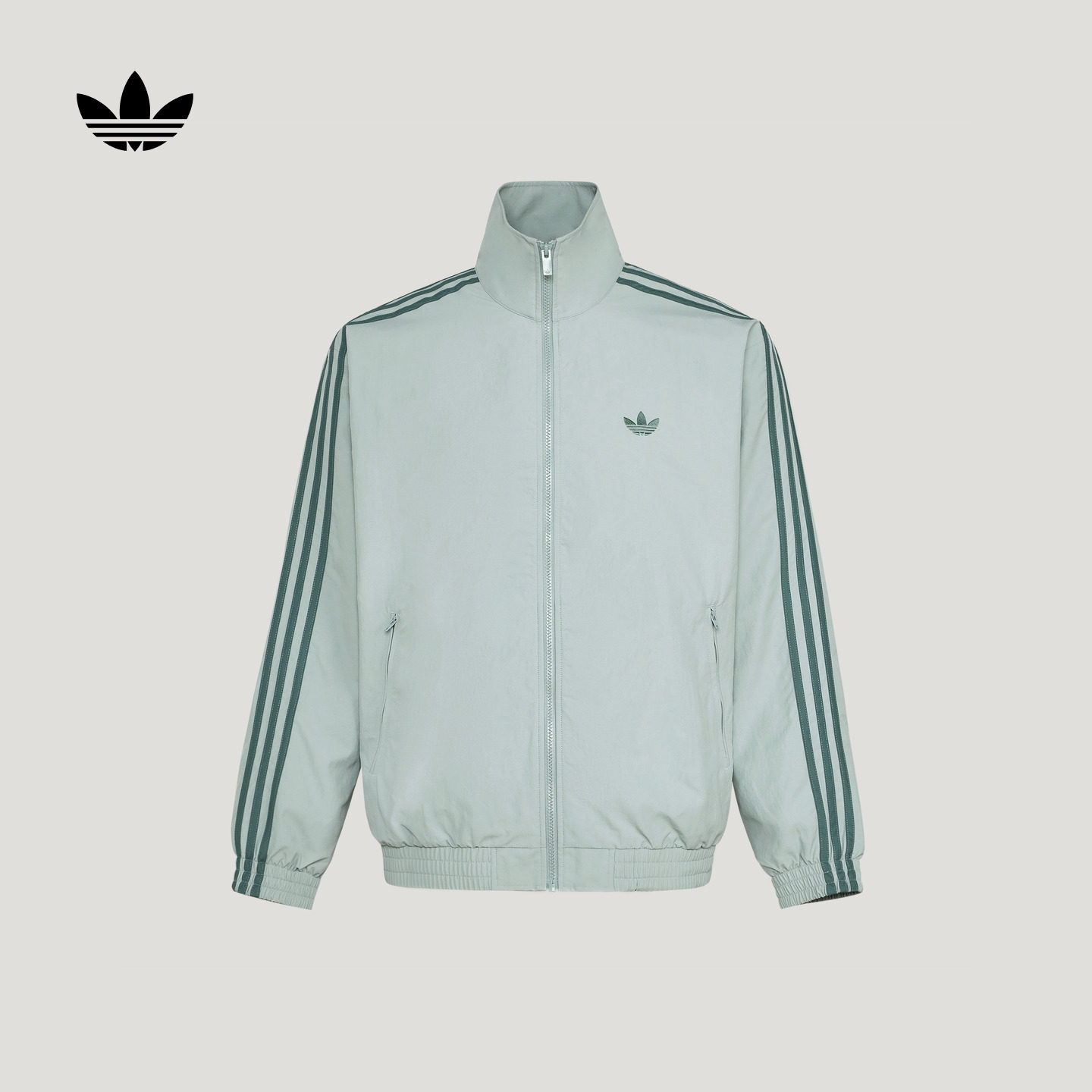 王鹤棣同款足球风立领夹克早春薄外套男新款adidas阿迪达斯三叶草