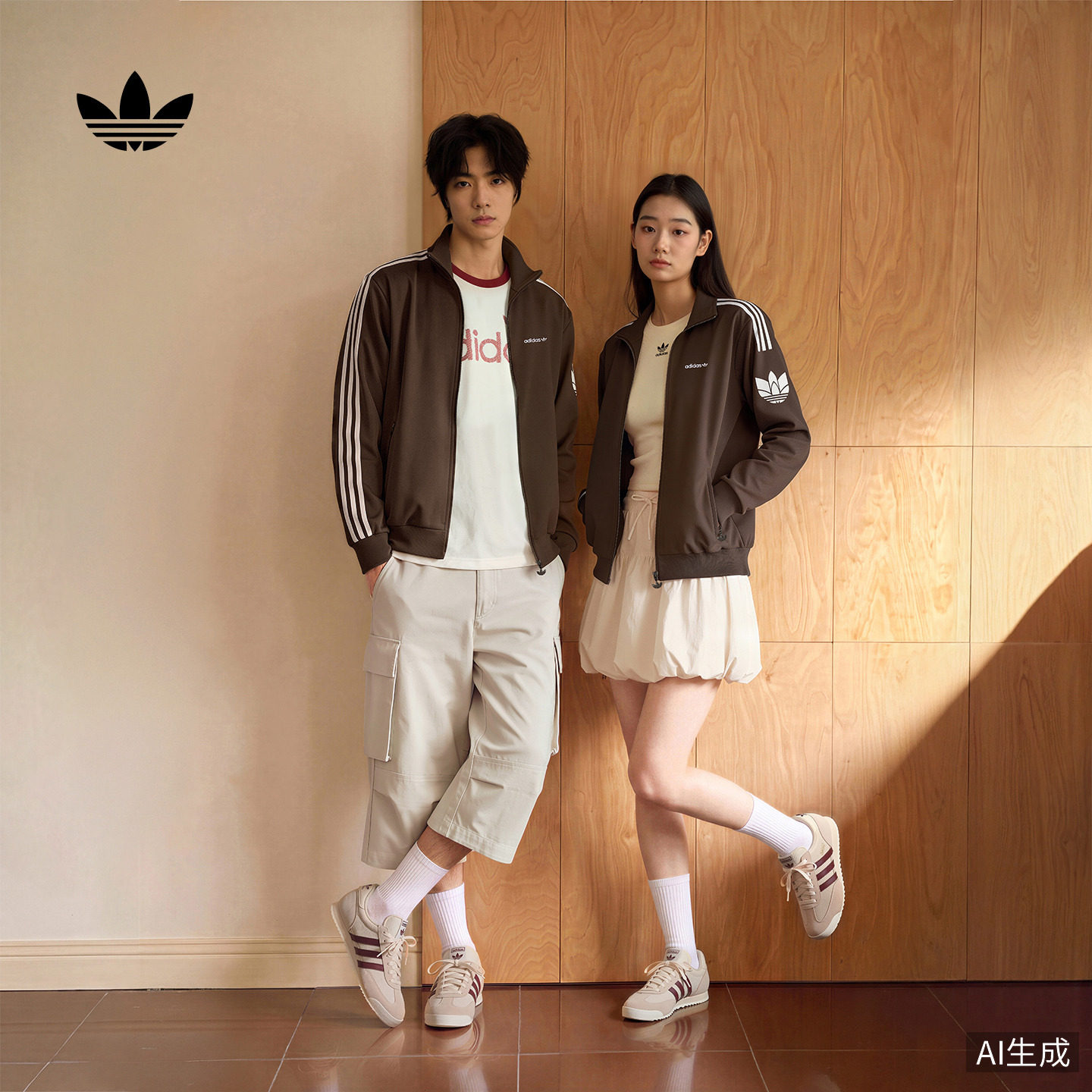 阿迪达斯三叶草男女休闲夹克外套
